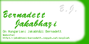 bernadett jakabhazi business card